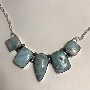Larimar 925 Sterling Silver Necklace